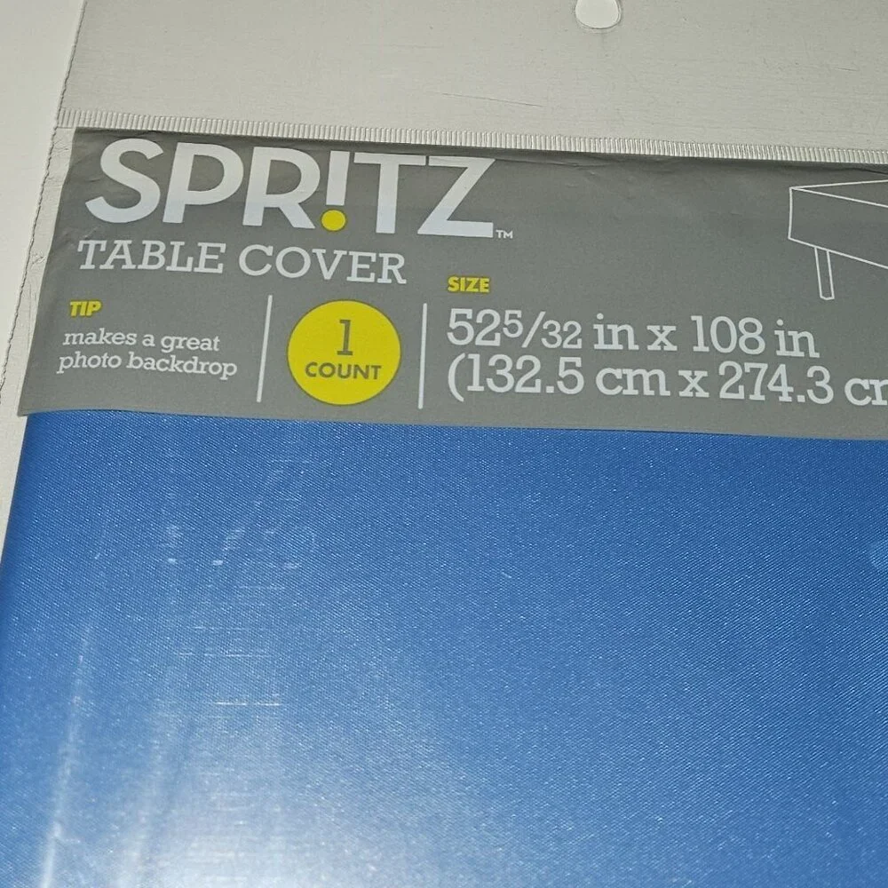 NEW Party Supplies Lot 4 Table Covers Spritz 52x108 Blue Striped Photo Backdrop